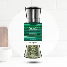 Mlýnek s mořskou solí "česnek a bazalka" - Salt Odyssey (180g)