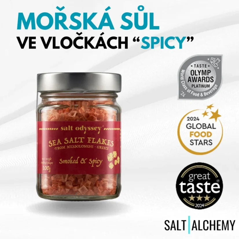 Mořská sůl "uzená paprika" ve vločkách - Salt Odyssey (100g)