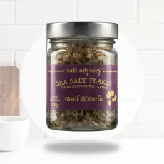 Mořská sůl "bazalka a česnek" ve vločkách - Salt Odyssey (100g)