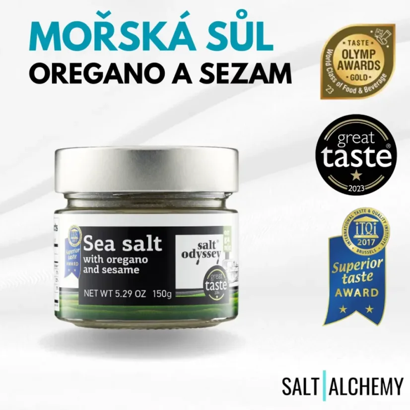 Mořská sůl "oregano a sezam" - Salt Odyssey (150g)